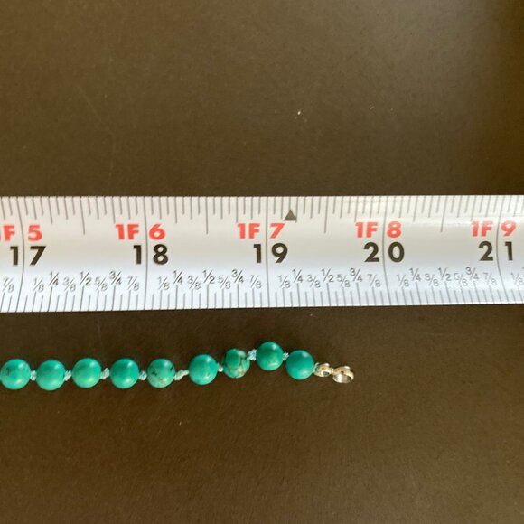 Turquoise & Mother of Pearl Flower Shaped Beaded Statement Necklace from Hawaii - Picture 12 of 14